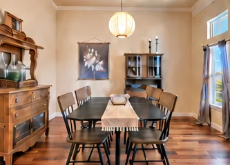 Dining room with hardwood floors